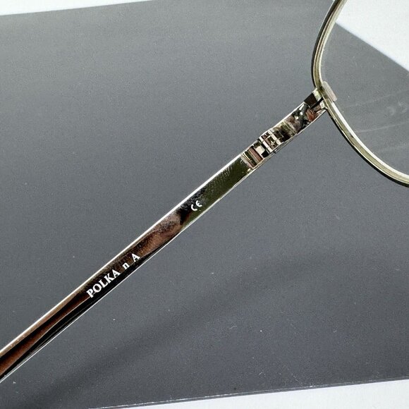 SELIMA OPTIQUE  Polka n A Very Small Eyeglasses Blue Glitter Chrome FRANCE 42-19 - Picture 13 of 16